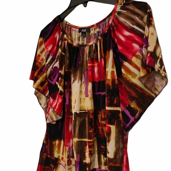AGB top shirt blouse women’s dressy fall autumn size M medium - EUC - Picture 3 of 6
